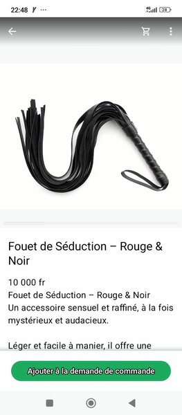 Fouet Érotique Rouge & Noir