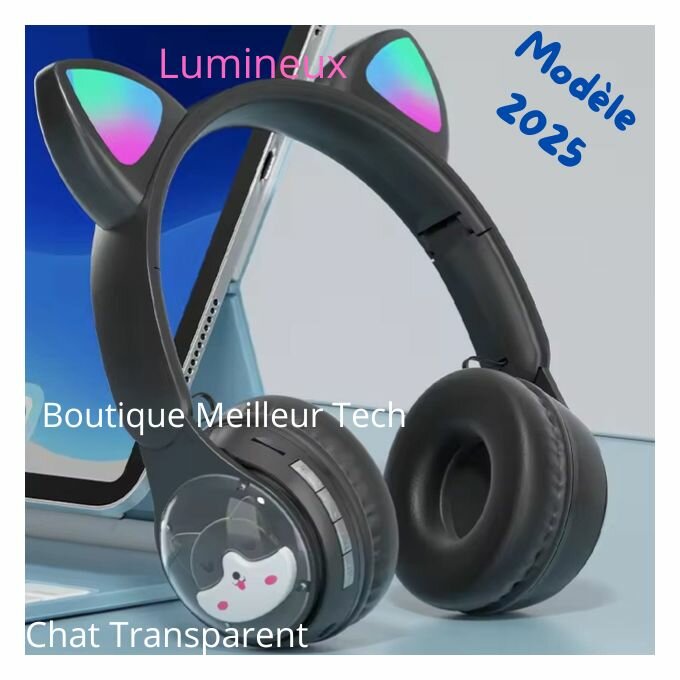 Casque Audio Chat LED Sans Fil