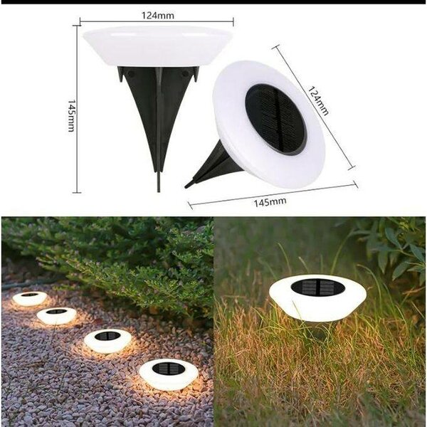 Lot de 4 lampes solaires d'extérieur à 12 LED