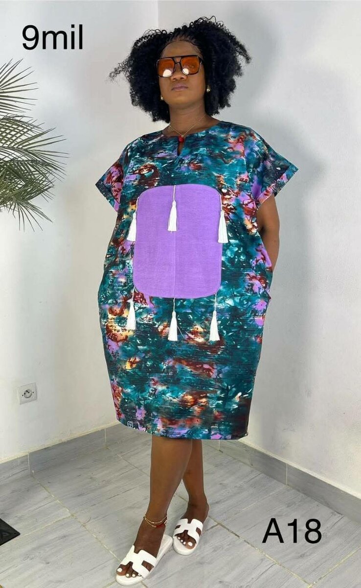 Robe Caftan Colorée Femme