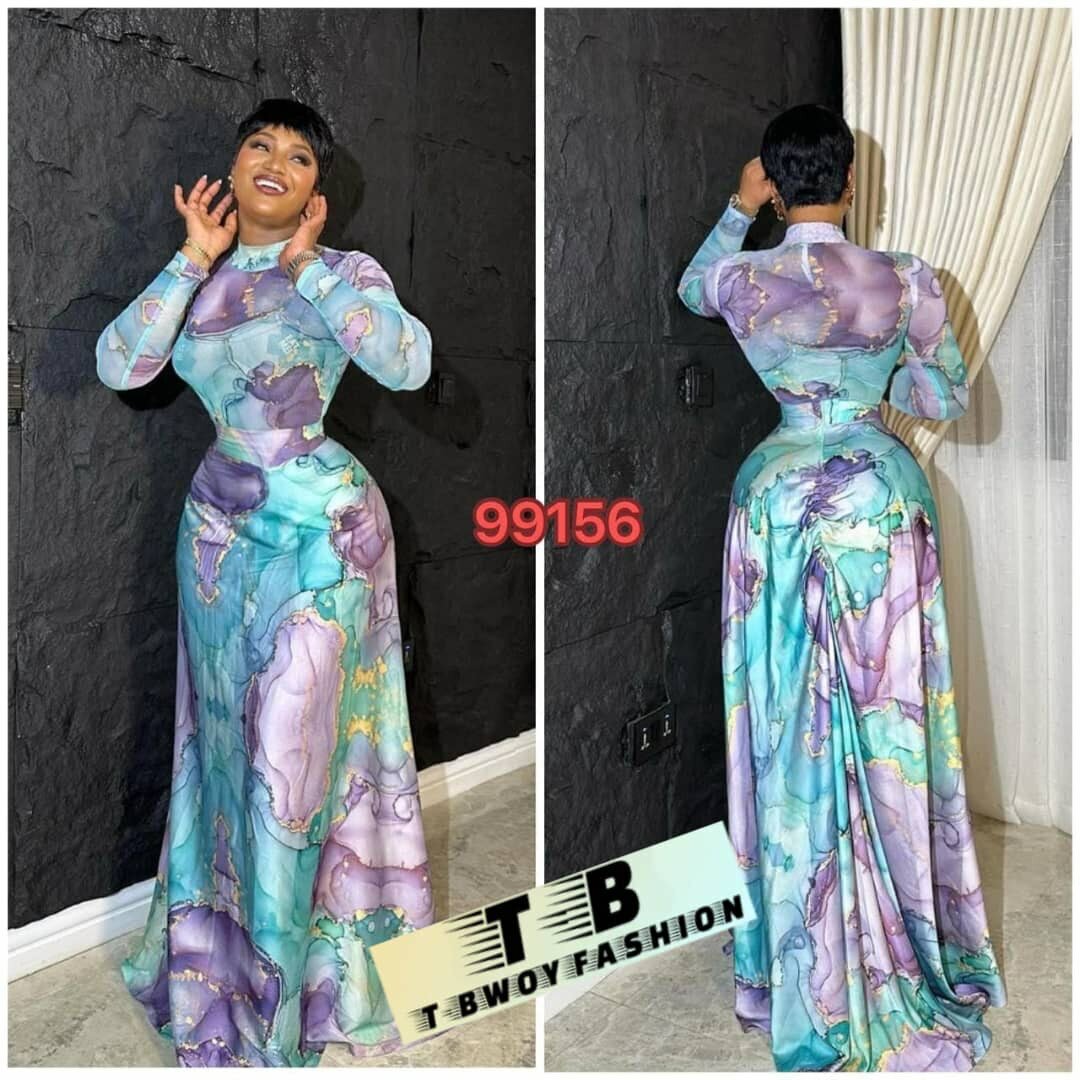 Robe longue imprimée élégante