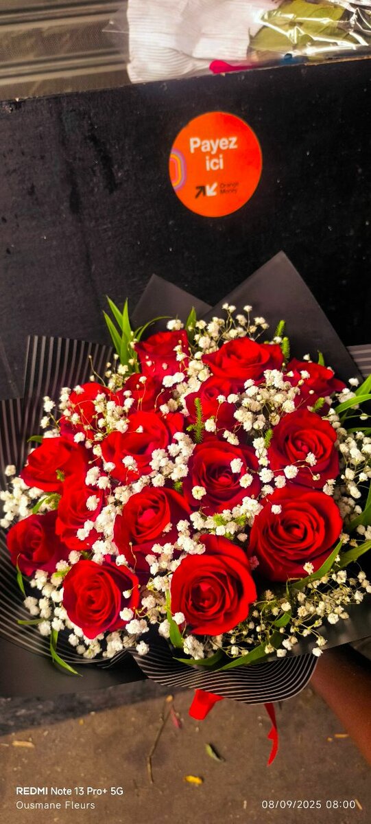 Bouquet de roses romantiques