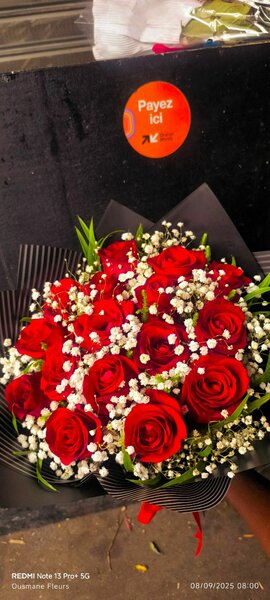 Bouquet de roses romantiques