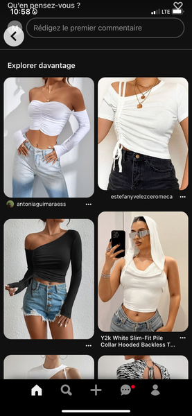 Top blanc ajusté style Y2K