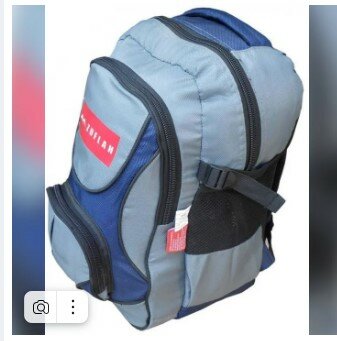 School Bag Medium - Navy Blue & Gray