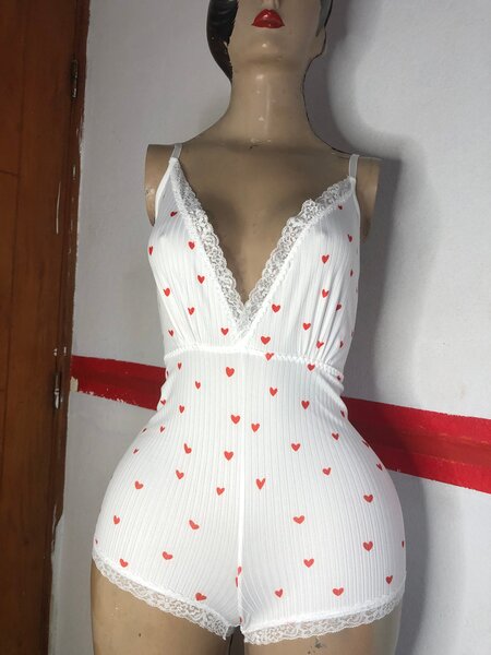 Combinaison dentelle imprimé