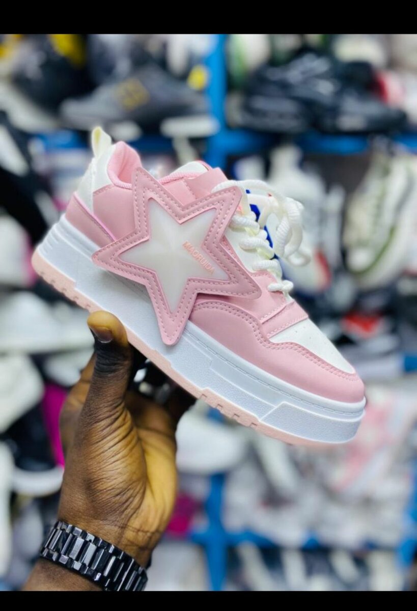 Baskets Roses Étoilées Femme