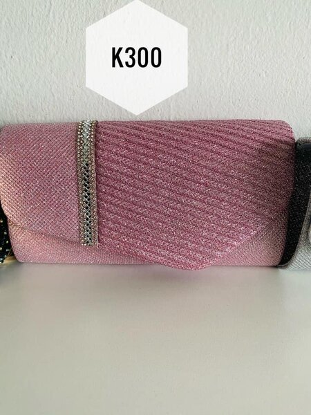 Beautiful pink evening clutch bag