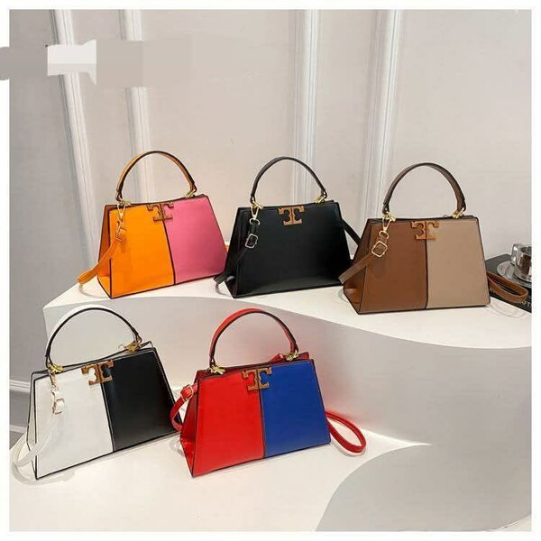 Sac à main élégant bicolore