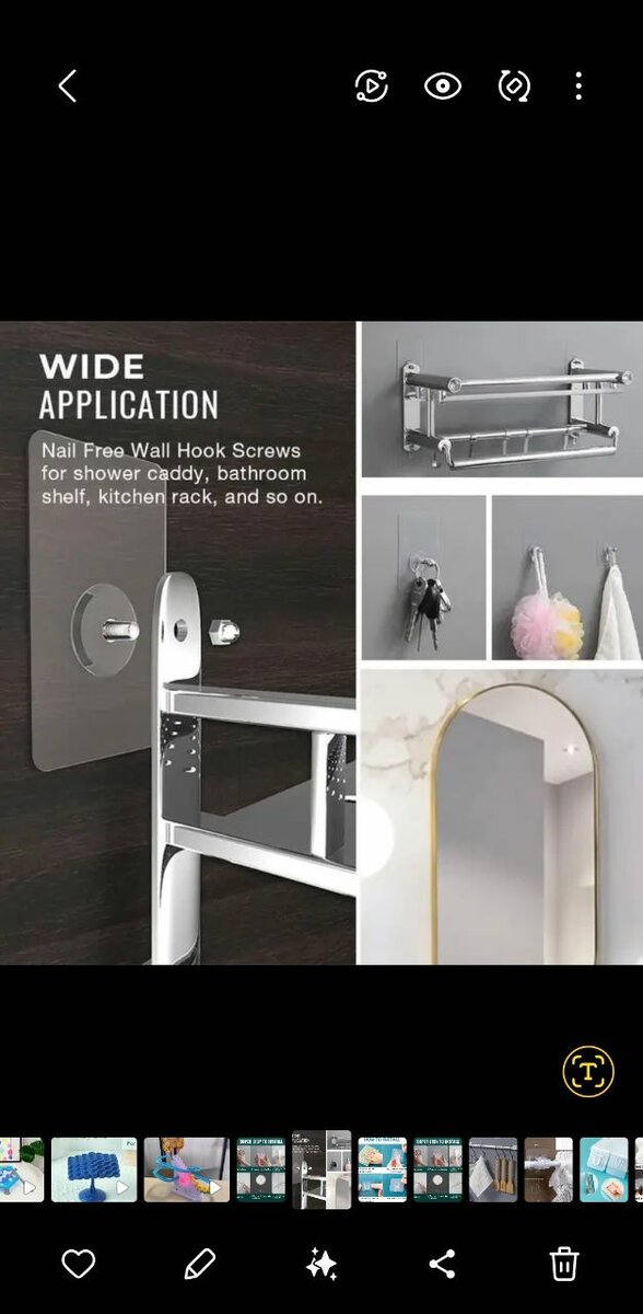 Crochets muraux sans clou