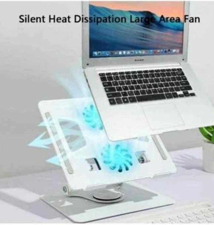 Support réglable pour ordinateur portable avec ventilateur