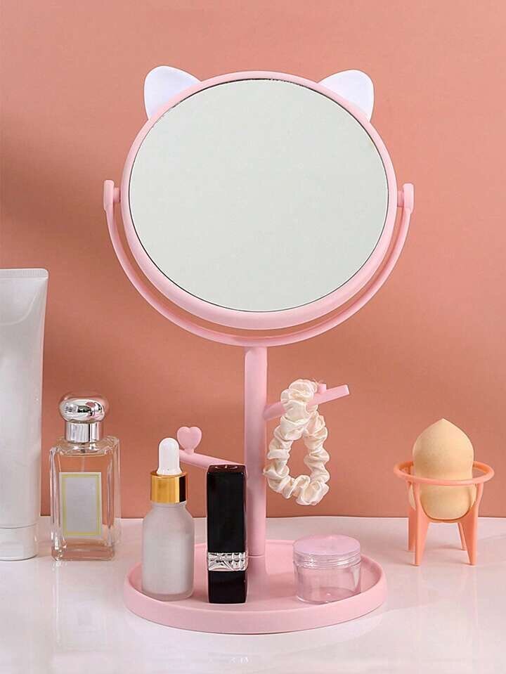 Miroir de maquillage chat