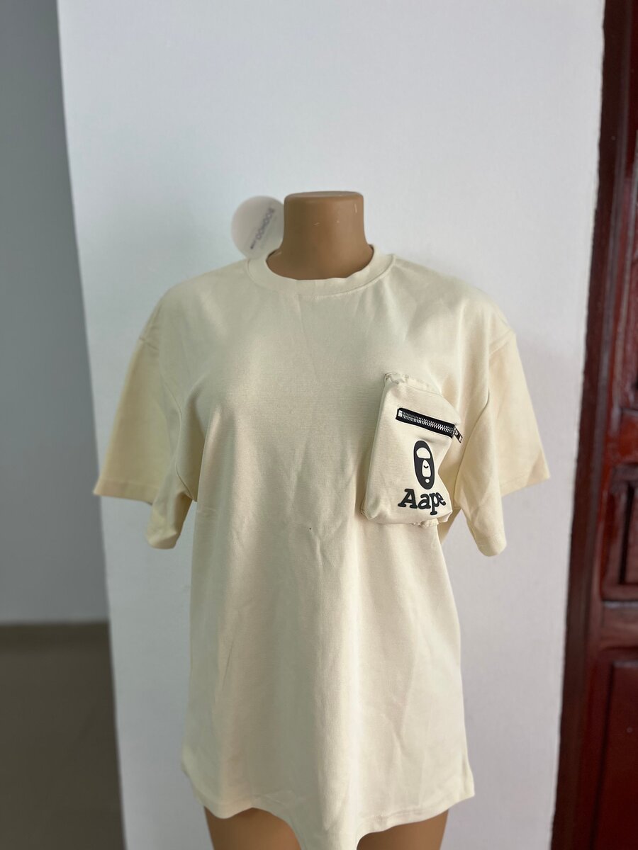 T-shirt rayé et uni