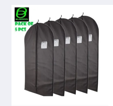 Pack of 5 Pcs New Home Clothes Garment Cover Case Dustproof Storage Bags For Dress Coat Suit Clothing Protector Bags