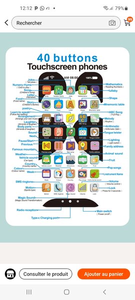 Téléphone Jouet Éducatif Enfant