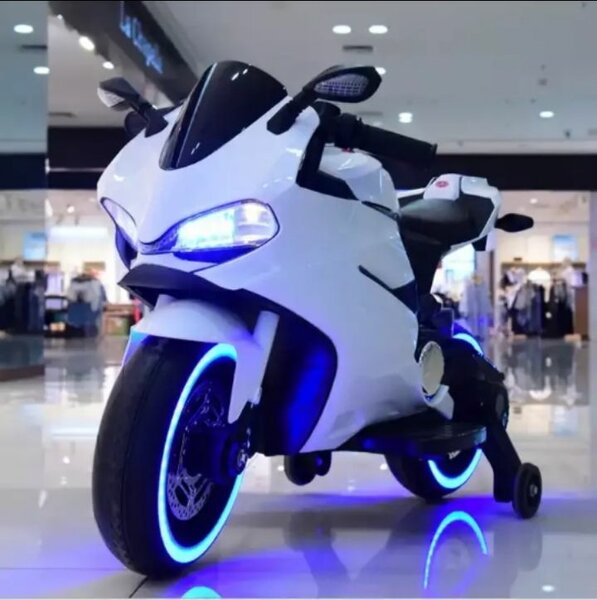 Moto électrique enfant blanc