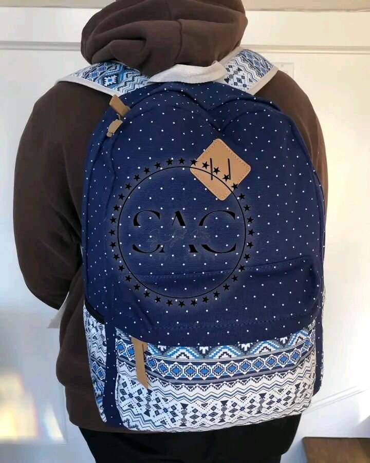 Sac à dos ethnique bleu