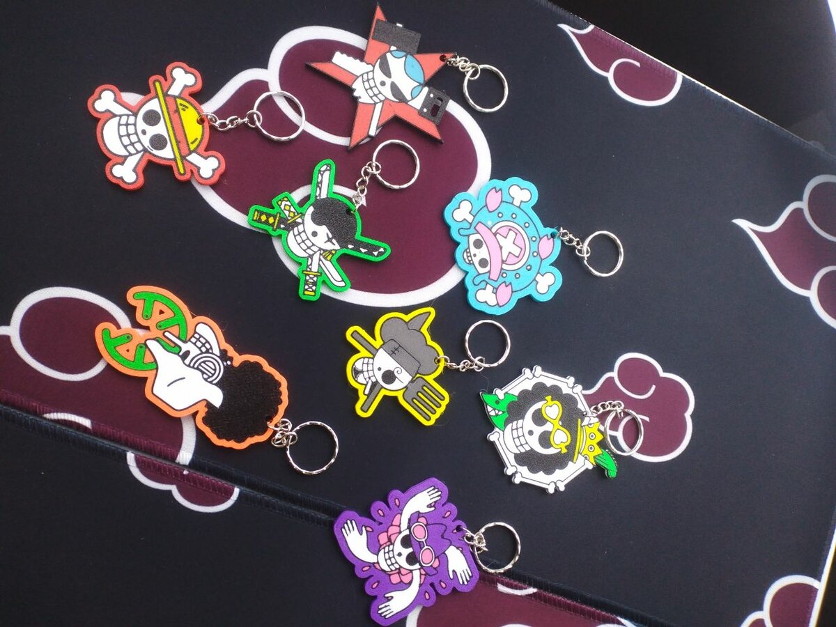 3D Printed Anime Themed Keychains