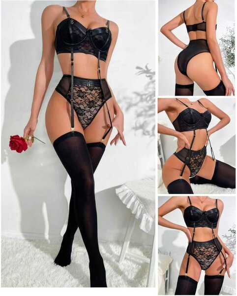 Ensemble lingerie sexy noir