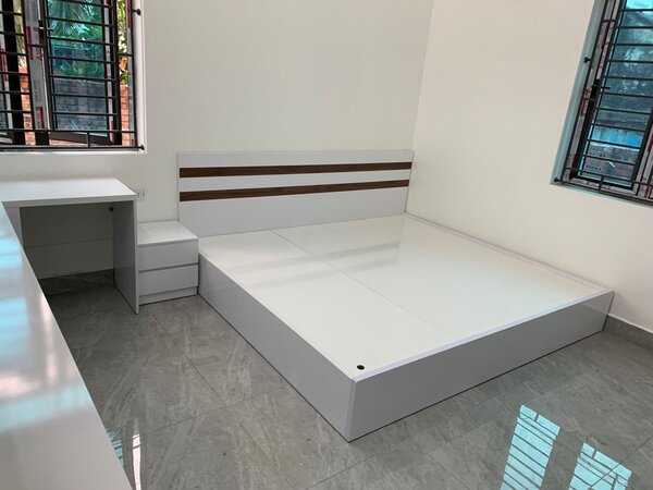 Lit double moderne blanc