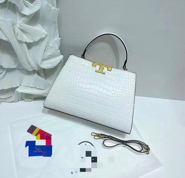 Tory Burch Eleanor Croc Embossed Leather