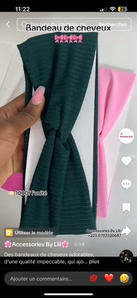 Bandeau cheveux élégant