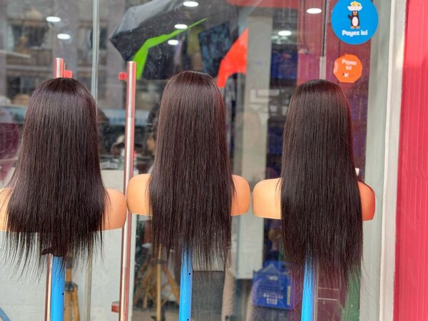 Perruque en cheveux naturels