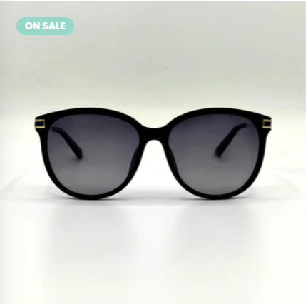 Square Cat Eye Metal Side Women Sunglasses