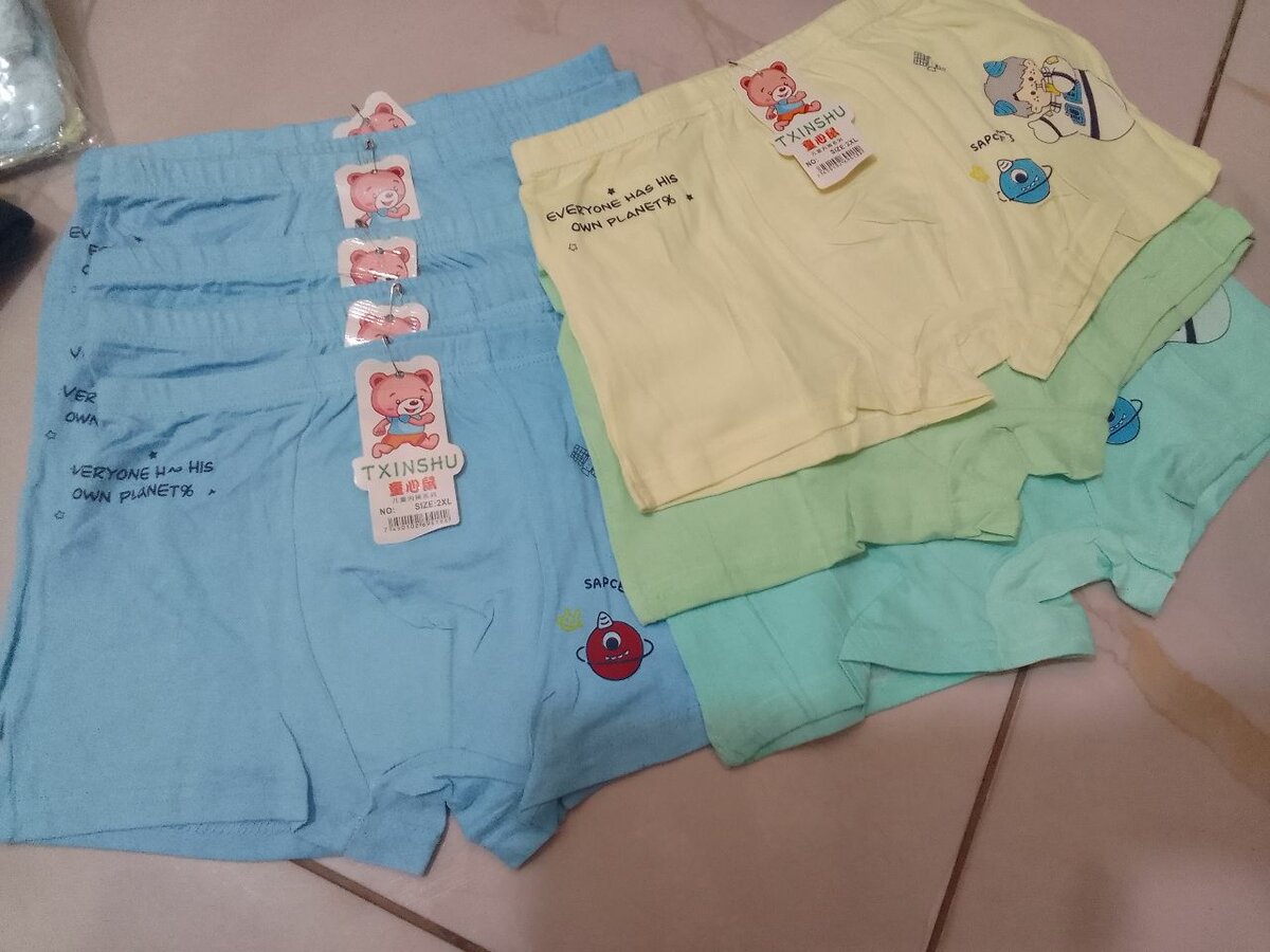 Boxers colorés enfants