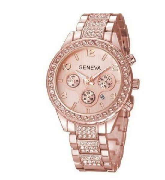 Montre + bracelet Glamour Rose