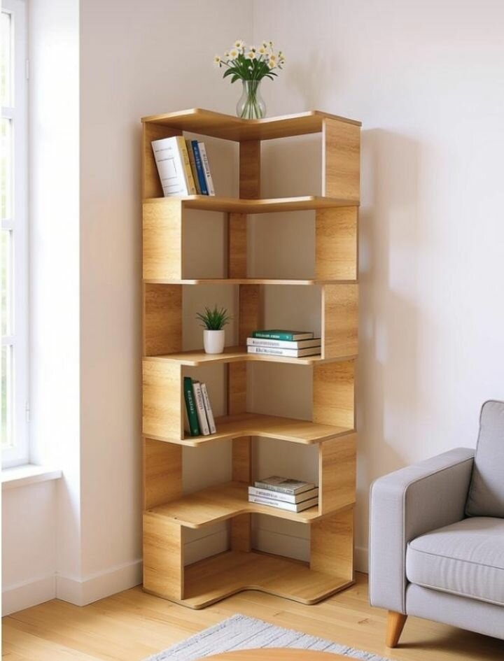 Étagère d'angle en bois