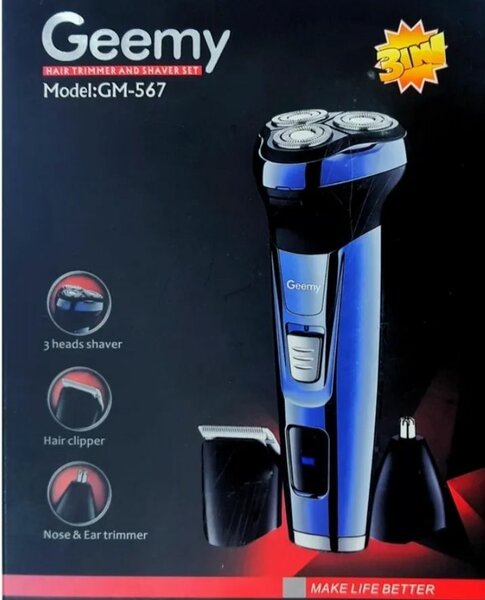 Rasoir Tondeuse 3en1 Geemy 567