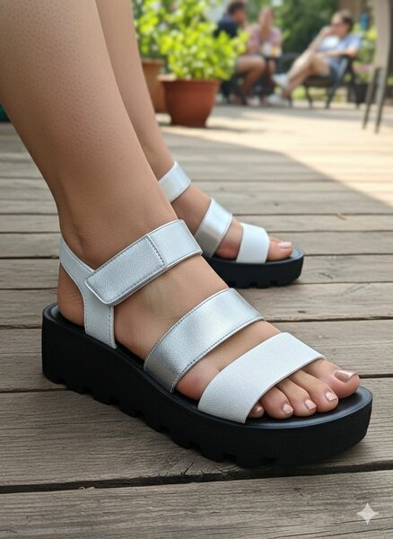 Sandales compensées élégantes