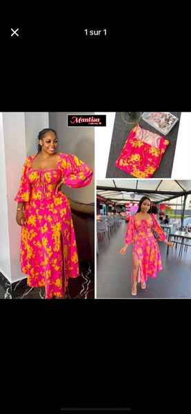 Robe colorée à motifs