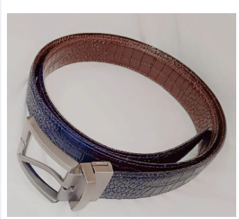 Luxury Men Belt Reversible Buckle Crocodile Pattern Two in One Black and Brown