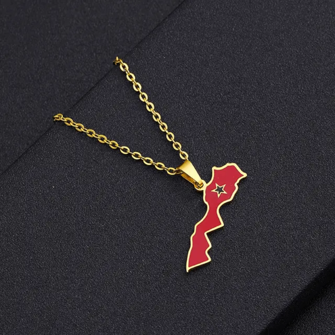 Collier Carte du Maroc