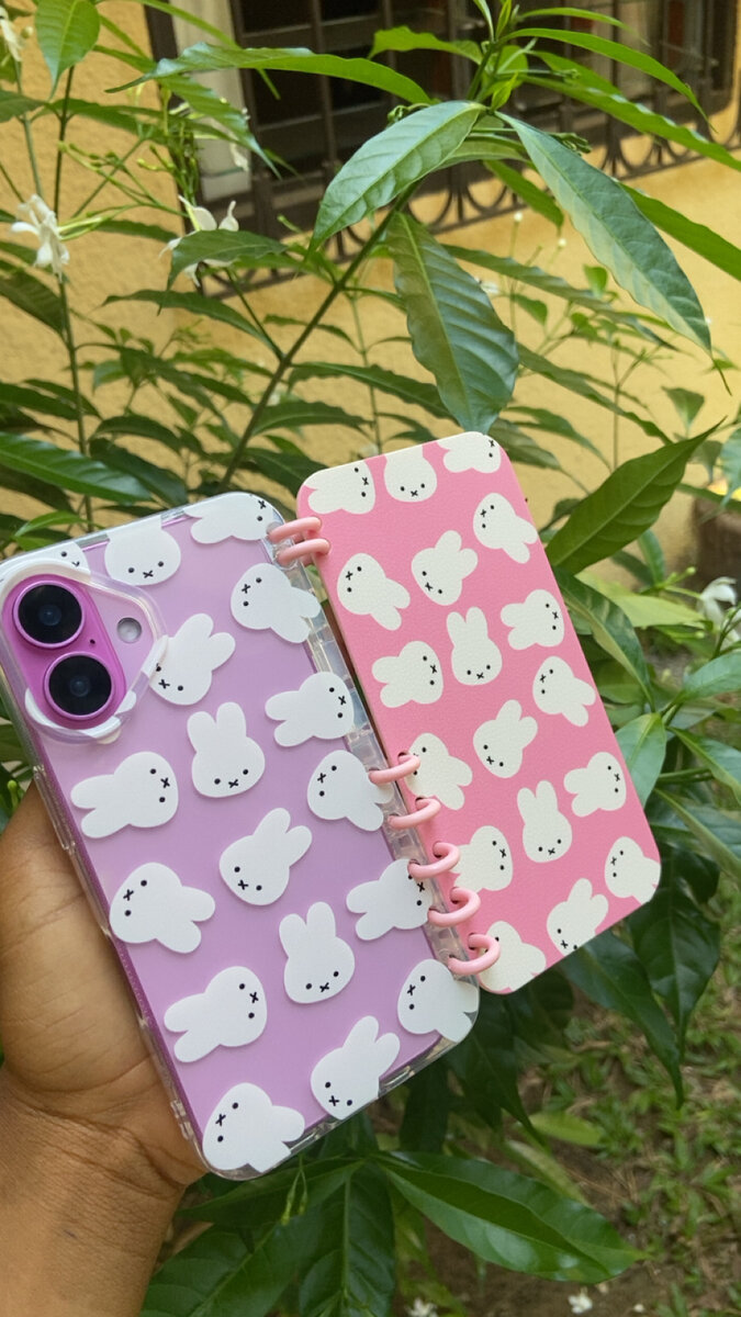 Coque et carnet motif lapin