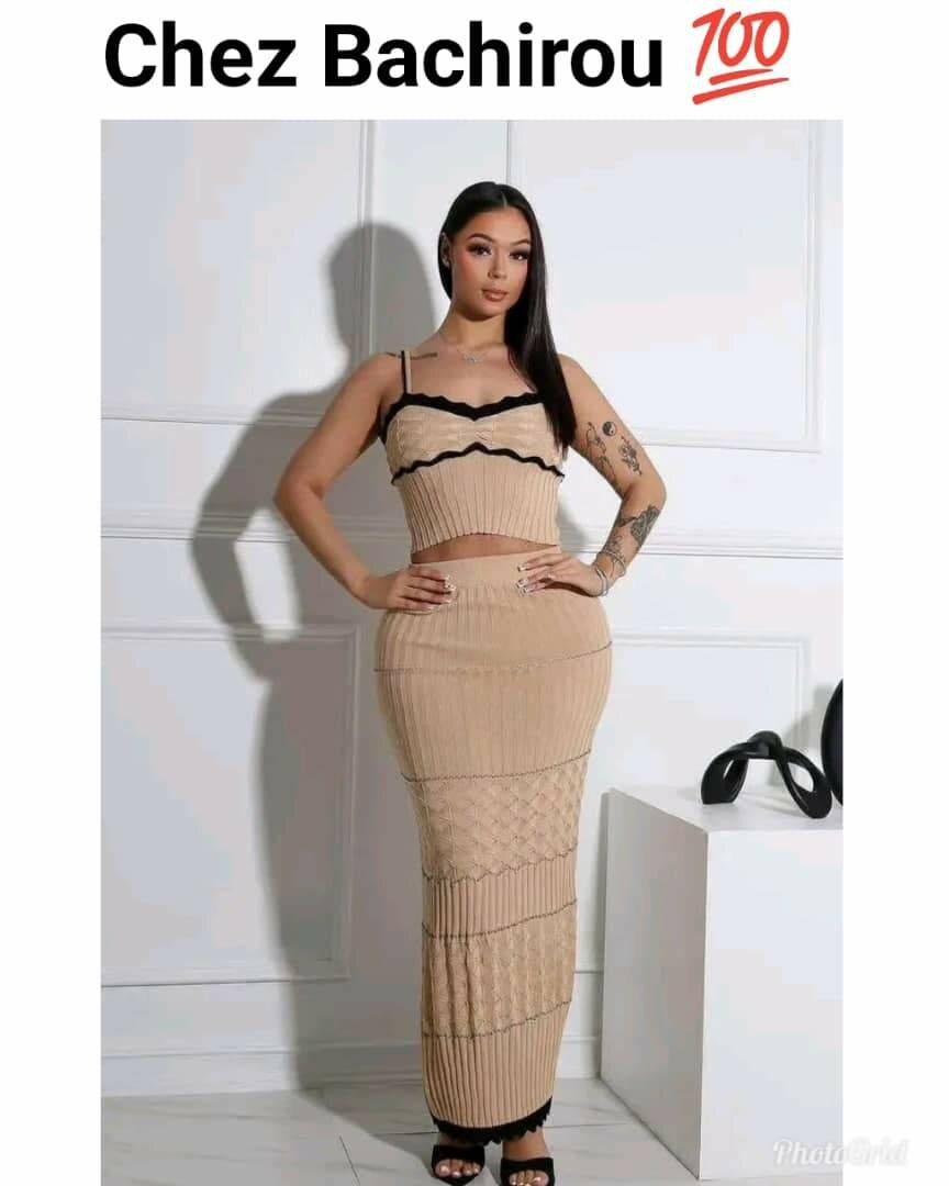 Robe Deux Pièces Élégante Femme