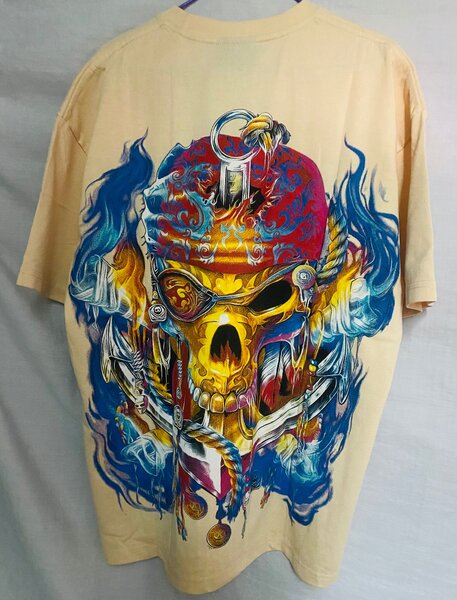 T-shirt homme crâne artistique