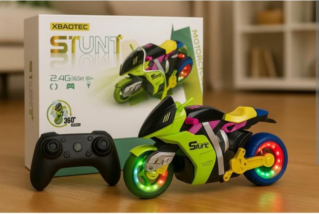 Moto télécommandée acrobatique LED