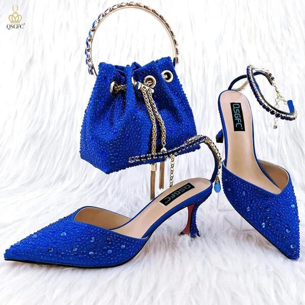 Ensemble Talons et Pochette Strass