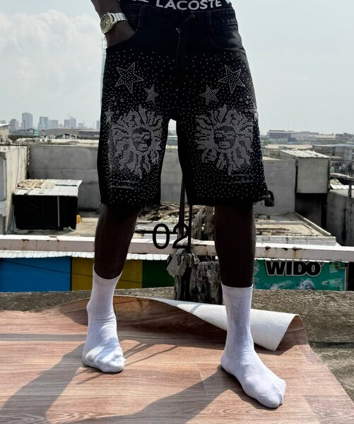 Shorts en jean design urbain