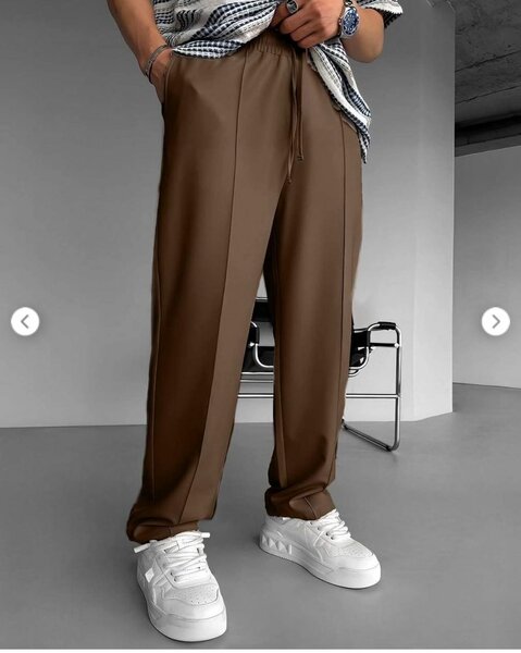 Pantalon décontracté marron