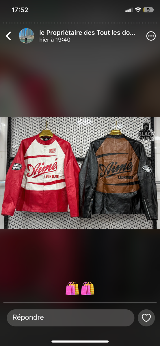 Veste en cuir Aimé Leon Dore