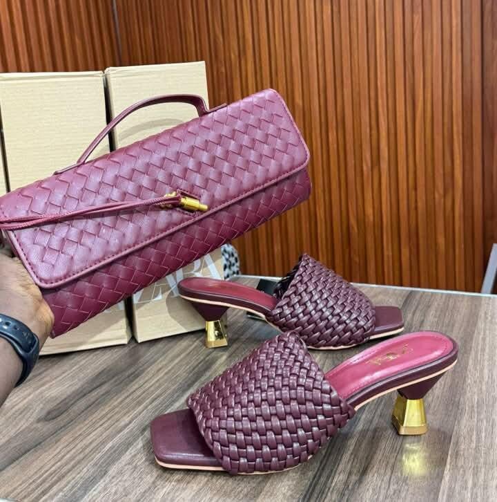 Ensemble Sac et Mules Tressées