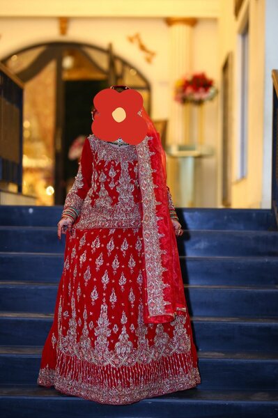 Bridal velvet lehnga