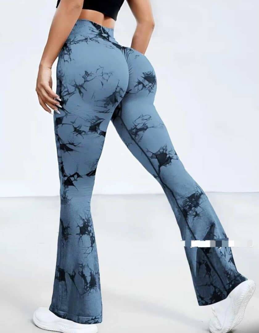 Pantalons évasés tie-dye