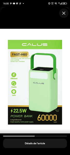 Power Bank 60000mAh Portable