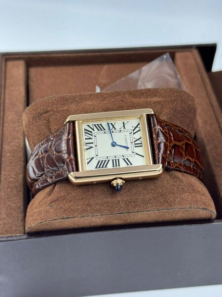 montre cartier en cuir mixte