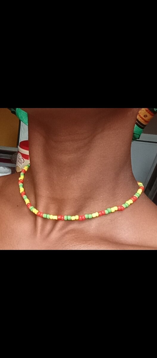 Collier Perles Multicolore